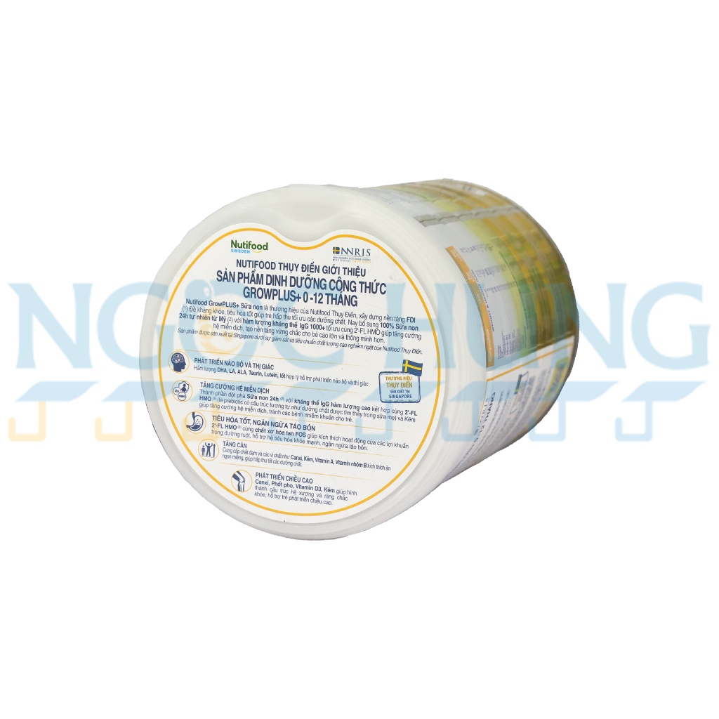 Sữa bột Nutifood GrowPlus+ Vàng 0+  800g