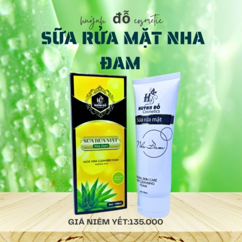 sữa rửa mặt nha đam huỳnh đỗ