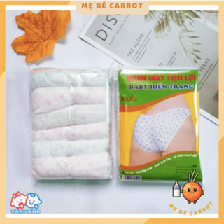 Combo 30 Chiếc Quần Lót Giấy Tiện Dụng Cho Mẹ Sau Sinh, Quần lót vải không dệt mặc 1 lần dùng cho Phụ nữ Mẹ Bé Carrot
