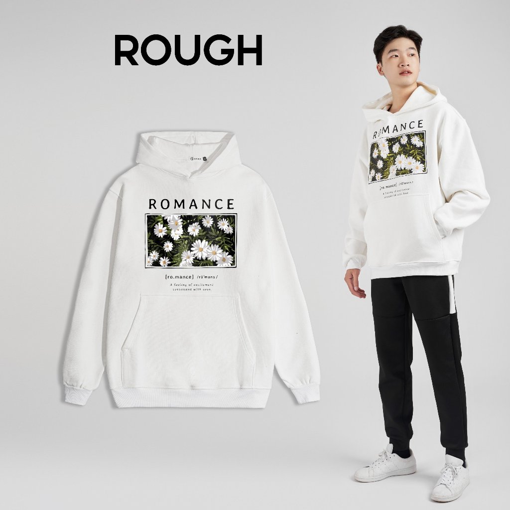 Áo hoodie oversize Daisy Flower "Romance" ROUGH