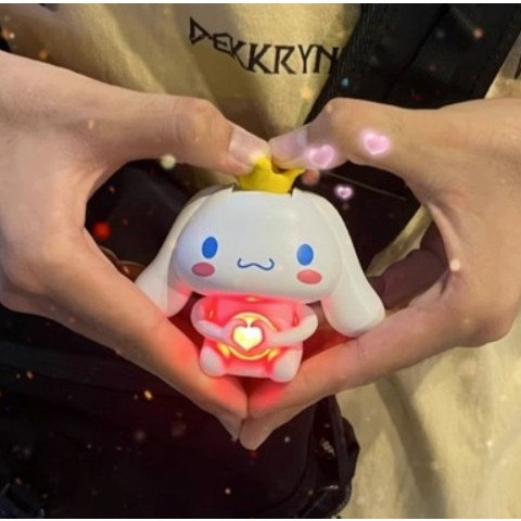 Đồ chơi Móc Khóa Mô Hình Người Ngoài Hành Tinh Cinnamoroll Hình Trái Tim Phát Sáng - Nói I LOVE YOU