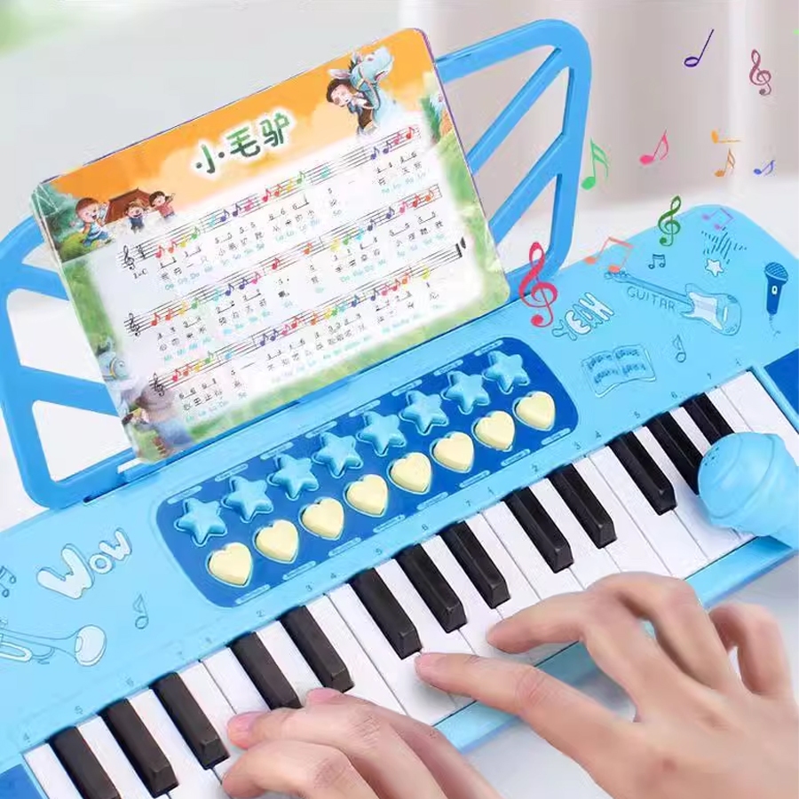 Đàn piano cho bé kèm micro có đèn và nhạc