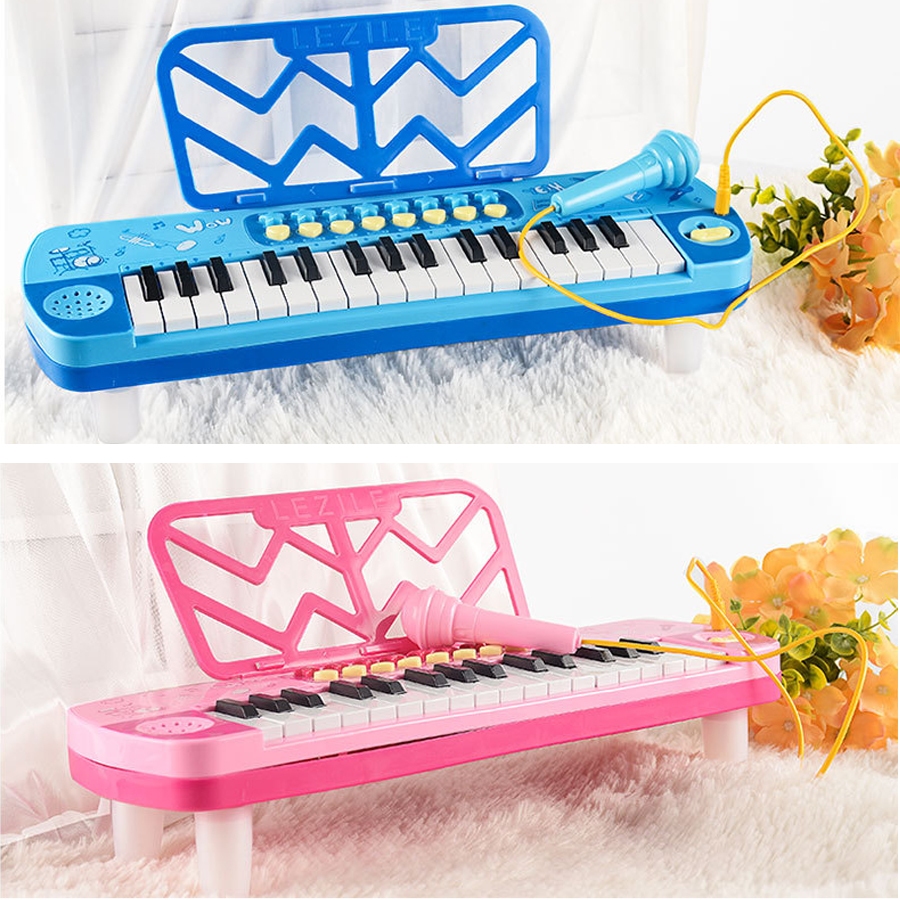 Đàn piano cho bé kèm micro có đèn và nhạc