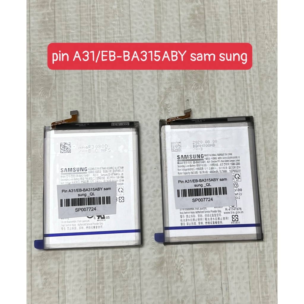 Pin Samsung A31 / A22 / A32 / A315 / A225 / A325(EB-BA315ABY) ,mới