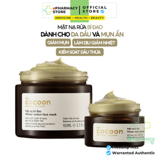 Mặt Nạ Cocoon Bí Đao Giảm Dầu, Giảm Mụn, Cấp Ẩm & Sáng Da - Winter Melon Face Mask 100mL