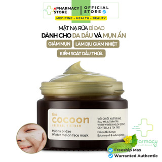 Mặt Nạ Cocoon Bí Đao Giảm Dầu, Giảm Mụn, Cấp Ẩm & Sáng Da - Winter Melon Face Mask 30mL