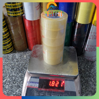 1 cuộn băng keo trong khổ 48mm, 200yard dán thùng, đóng gói