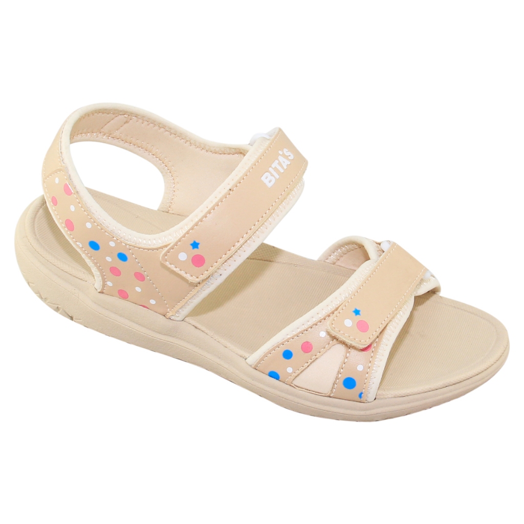 [SIÊU SALE] GIÀY SANDAL QUAI HẬU ĐẾ BẰNG HỌC SINH BÉ GÁI BITA'S SOB.292 (KEM) - BITAS
