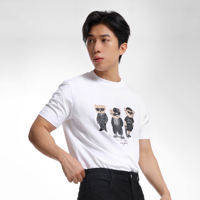 Áo thun nam ICDN Teddy Bear Team chất Cotton mát co giãn tối ưu - ATID0226