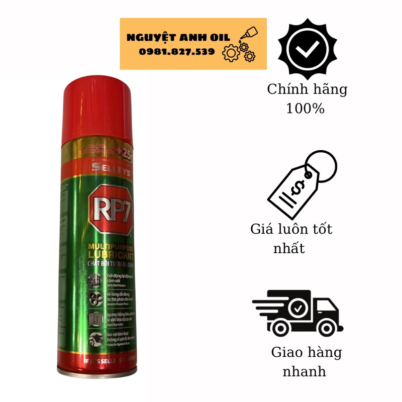 Chai xịt chống gỉ sét và bôi trơn Selleys RP7 chính hãng