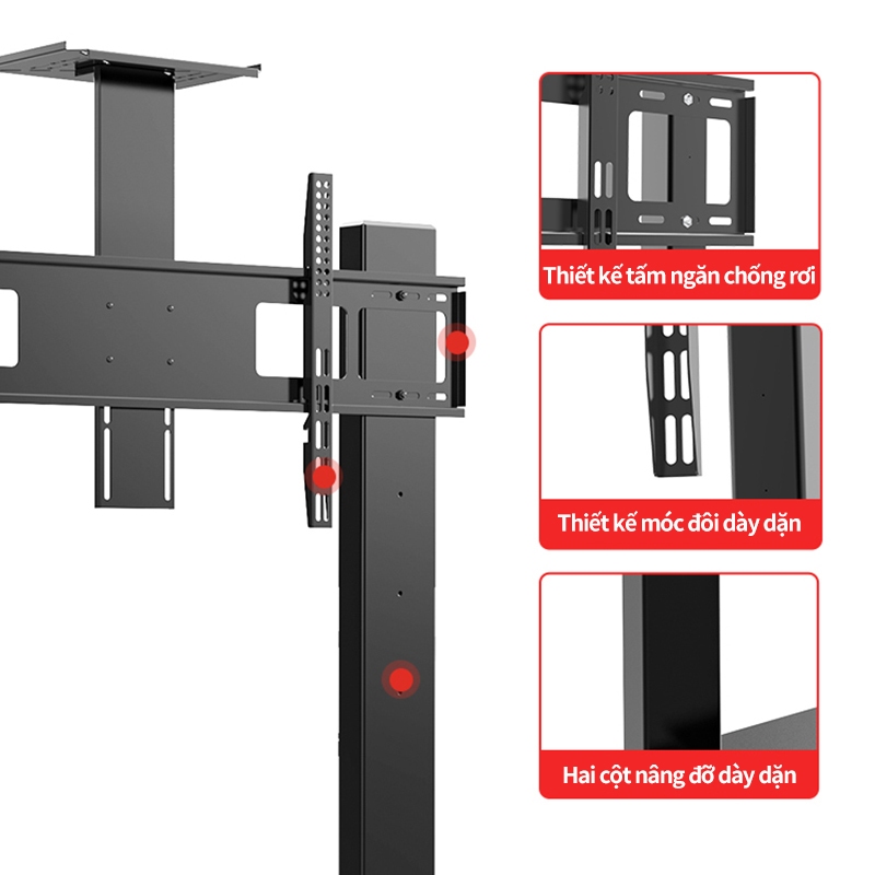 Giá Treo Tivi Di Động  32 - 85 Inch - Kệ Treo Tivi Phòng Họp Hội Nghị Có Bánh Xe