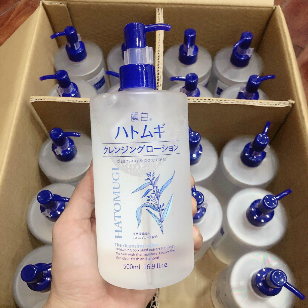 Nước tẩy trang Hatomugi Cleansing & Pore Clear làm sạch sâu và dưỡng ẩm Nhật Bản 500ml
