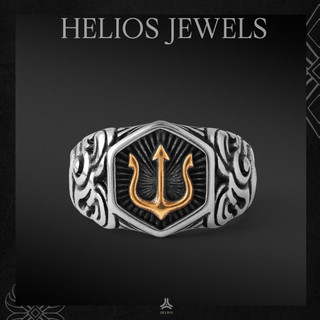 Nhẫn thời trang nam nữ Helios Jewels Trident - Thép không gỉ 316L cao cấp