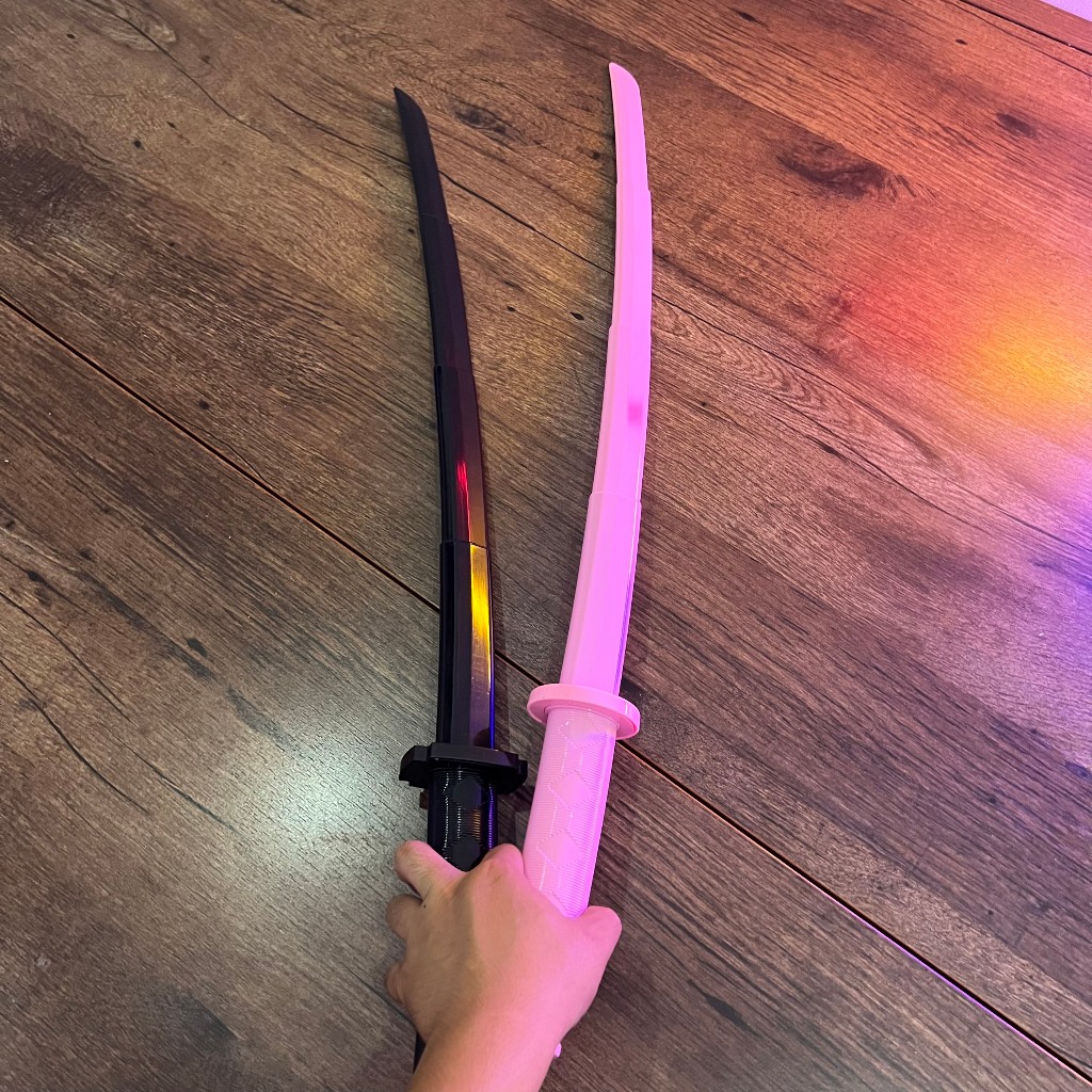 Kiếm Nhựa Samurai 3D, Kiếm Katana Rút Gọn 3D, Cosplay Nhân Vật