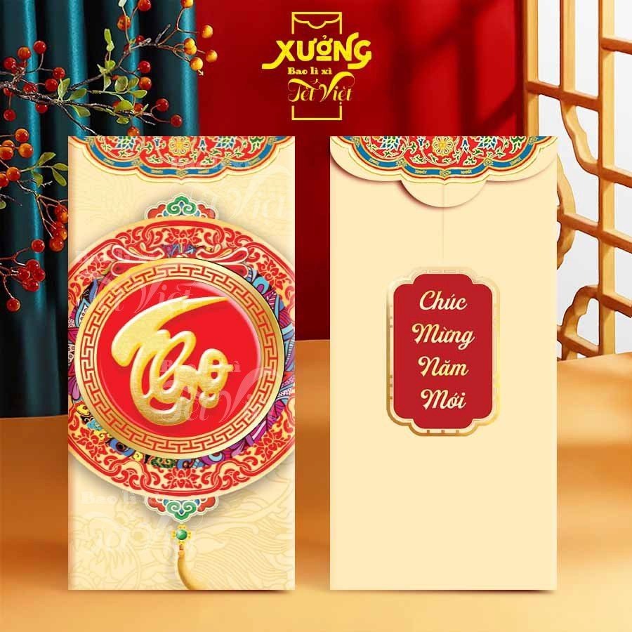 Lì Xì Tết 2024 Sét 10 Cái Bao Lì Xì Phúc Lộc Thọ PUKAPI