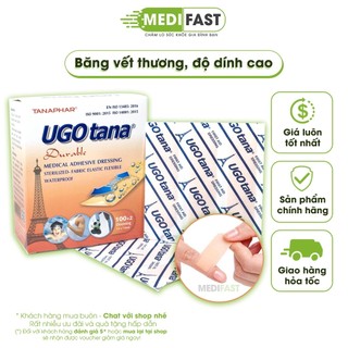 Băng cá nhân Ugotana 102 miếng mẫu mới - Băng vết thương nhỏ, mụn trứng cá, vết thương hở