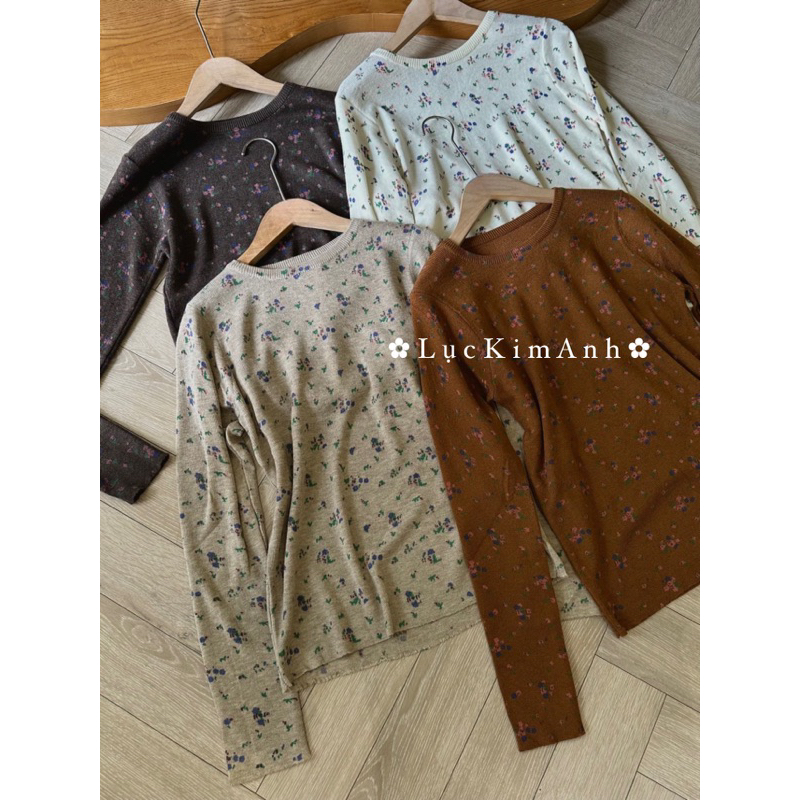 Áo thun dài tay hoa nhí 💐