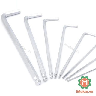 Cây lục giác đầu bi mở ốc lục giác size 1.5mm 2mm 2.5mm 3mm 4mm 5mm 6mm 8mm