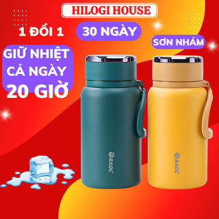 Bình giữ nhiệt 1500ml Hilogi bình nước inox sơn nhám chống xước giữ nhiệt lạnh hơn 24 giờ, giữ nóng hơn 12 giờ, dây treo