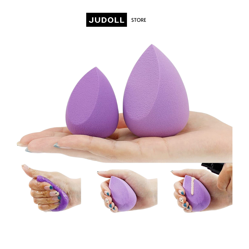 Hộp 4 mút trang điểm, tán kem nền kem che khuyết điểm mềm mịn nhiều màu sắc sử dụng cả khô và ướt