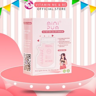 Túi trữ sữa 250ml Mini Pum hộp 30 chiếc có khóa zip an toàn, túi đựng sữa cho bé