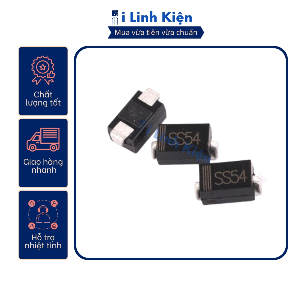 SS54-SMA Diode 1N5824 5A 40V  Schottky túi 10 con.