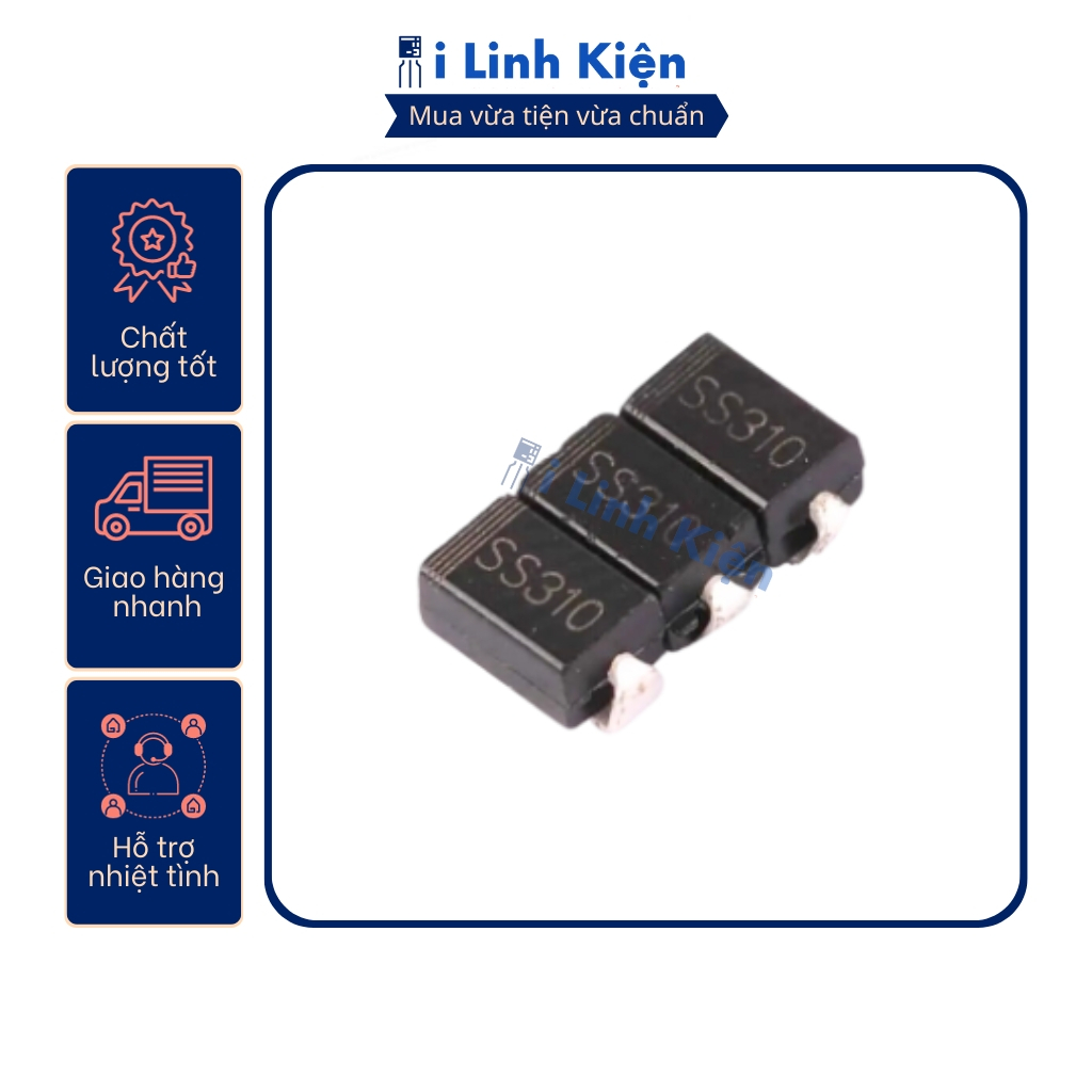 SS310-SMA Diode SR3100 3A 100V Schottky (10c) .