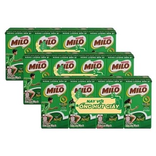 Lốc 4 hộp Milo lúa mạch 110ml, 180ml