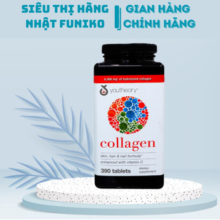 Viên uống bổ sung collagen youtheory+ biotin mỹ chính hãng 390 Viên