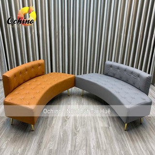 Ghế sofa nguyệt để phòng khách bọc da cao cấp 1m4