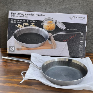 Chảo đúc inox chống dính vân nổi Kaiyo, chất liệu inox 18/10,Đúc nguyên khối đáy liền thân