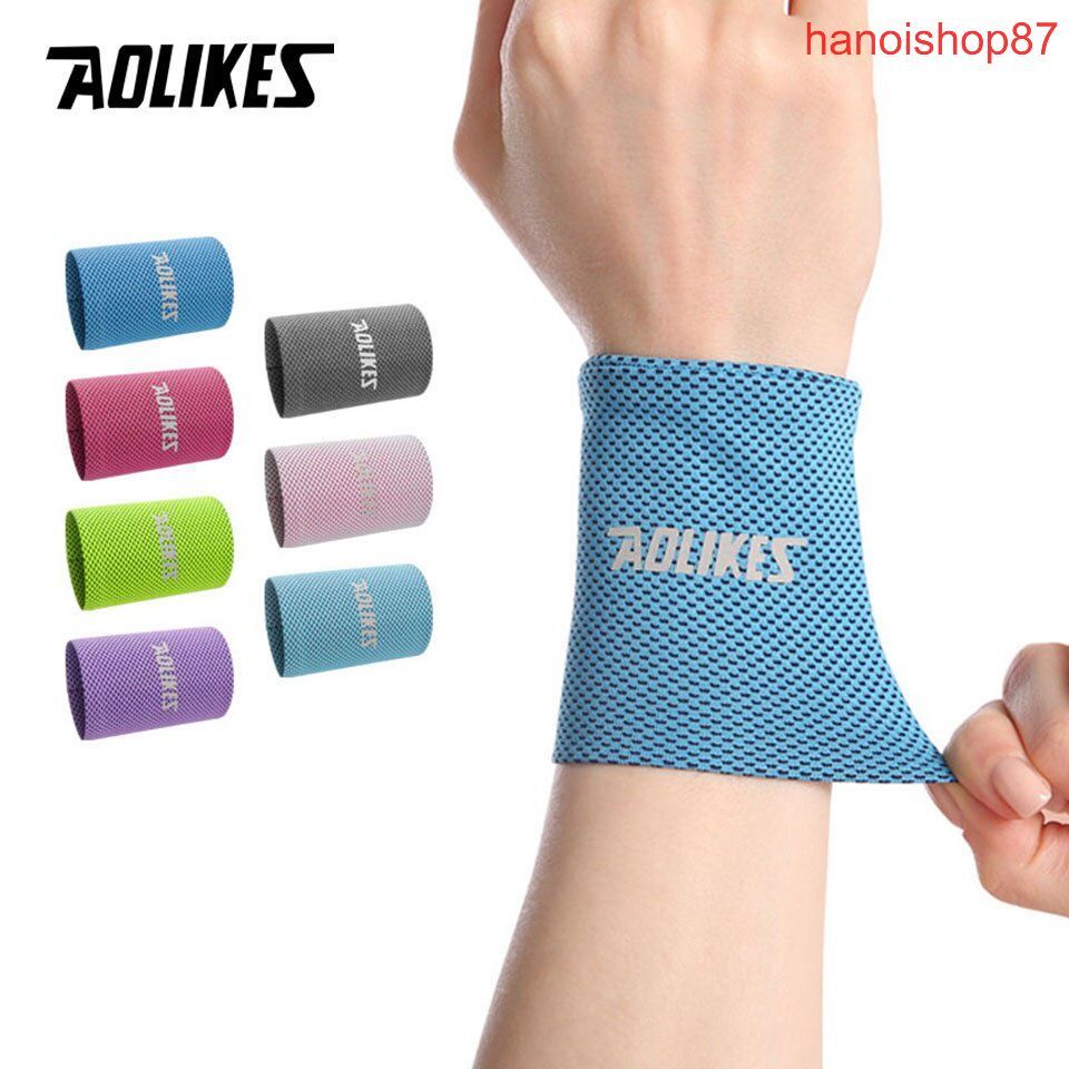 Băng Đeo Cổ Tay Thấm Mồ Hôi Thể Thao AOLIKES Bảo Vệ Cổ Tay Khi Chơi Bóng Rổ Bóng Đá Chạy Bộ Tập Gym Bóng Bàn Đạp Xe