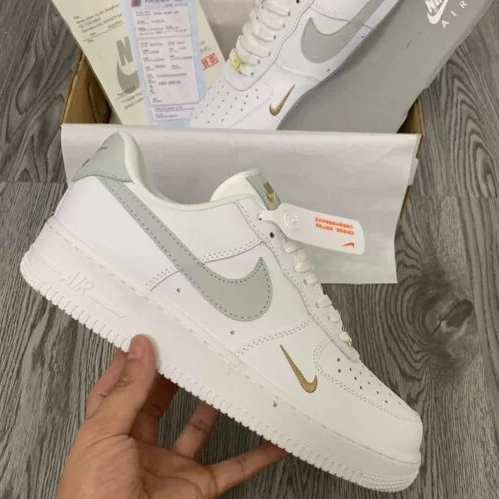 Giày thể thao nam nữ trắng full, AF1 vệt nâu, vệt đen, vệt xám Hot trend thể thao sneaker nam nữ