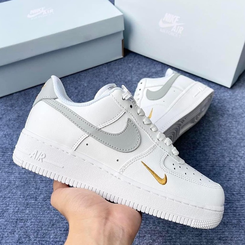 Giày thể thao nam nữ trắng full, AF1 vệt nâu, vệt đen, vệt xám Hot trend thể thao sneaker nam nữ