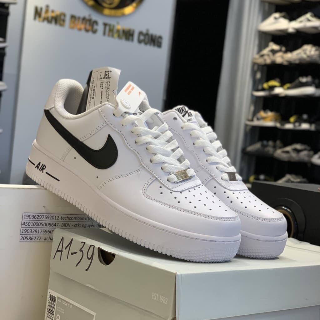 Giày thể thao nam nữ trắng full, AF1 vệt nâu, vệt đen, vệt xám Hot trend thể thao sneaker nam nữ