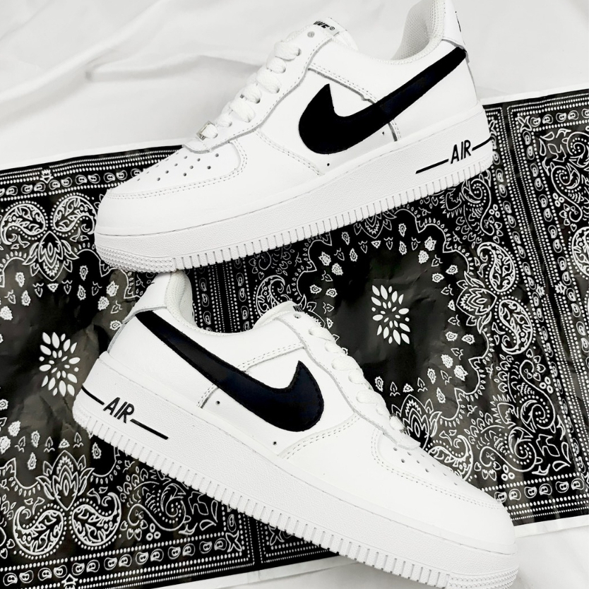 Giày thể thao nam nữ trắng full, AF1 vệt nâu, vệt đen, vệt xám Hot trend thể thao sneaker nam nữ