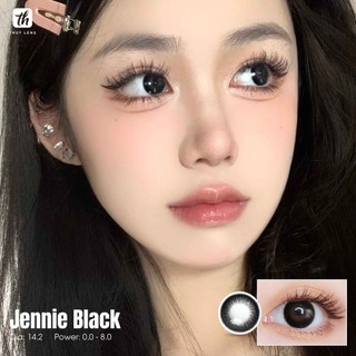 Kính áp tròng THUY LENS màu đen tự nhiên độ cận từ 0 - 8 độ Jennie Black (Giá 1 đôi )
