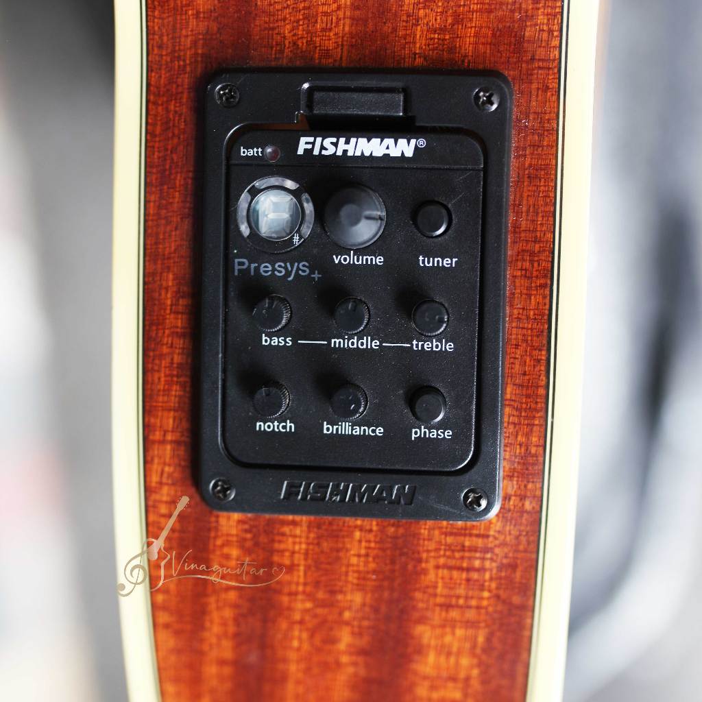 EQ đàn guitar Fishman 301 kích âm thanh ra loa cao cấp tặng kèm pin chất lượng