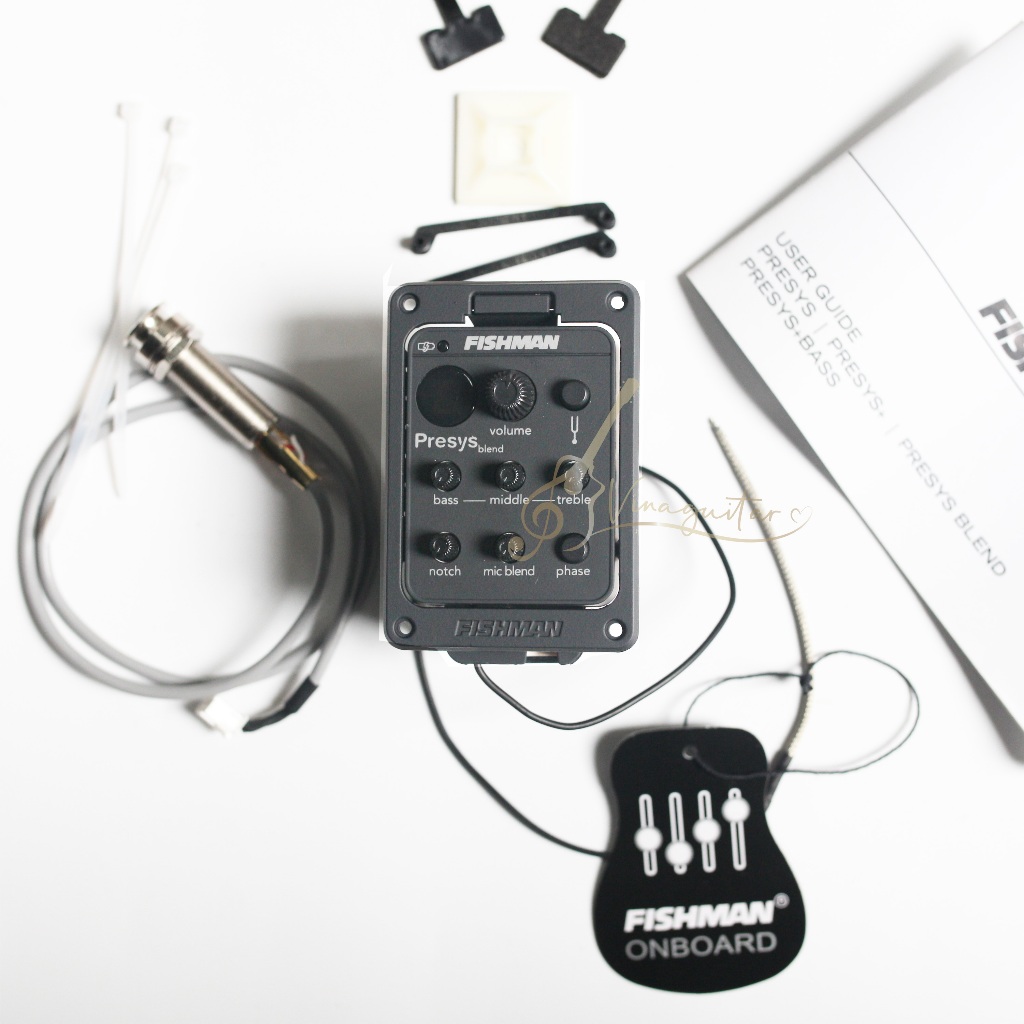 EQ đàn guitar Fishman 301 kích âm thanh ra loa cao cấp tặng kèm pin chất lượng