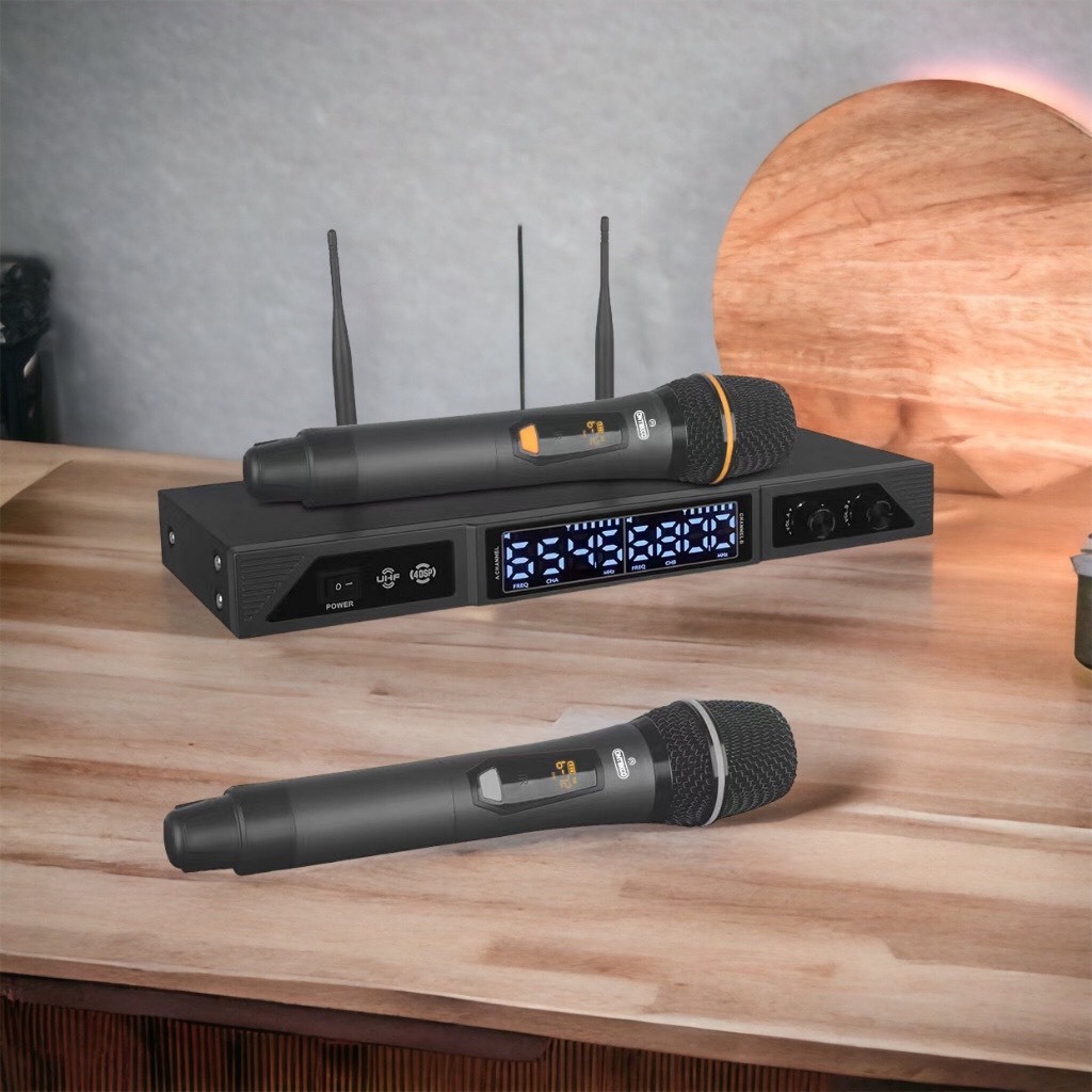 Bộ micro chính hãng Ontekco MF338 hát karaoke chuyên nghiệp, chất liệu thép cao cấp bảo hành 24 tháng thu sóng 80M