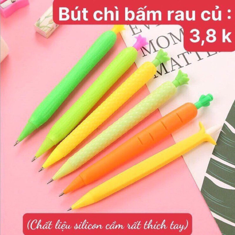 bút chì bấm rau củ
