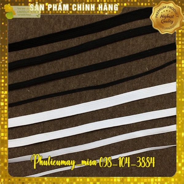 5 Mét Dây thun quần, dây chun quần 3ly 5ly 1cm 2cm 2.5cm 3cm 3.5cm 4cm 5cm - phụ liệu may rẻ