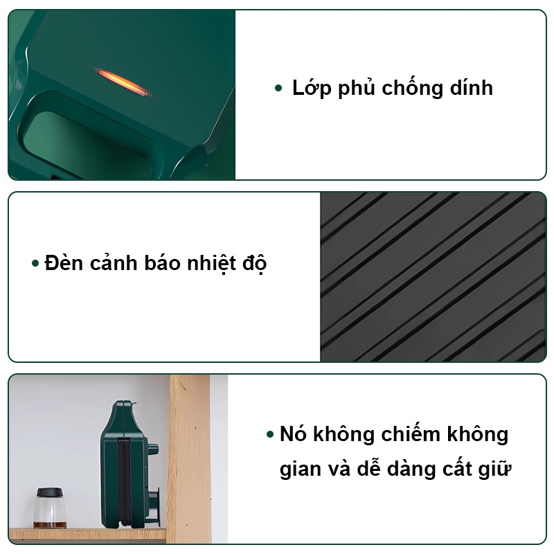 Máy làm bánh Sandwich UPUPIN YG-3188 Máy nướng bánh mì chống dính 650W