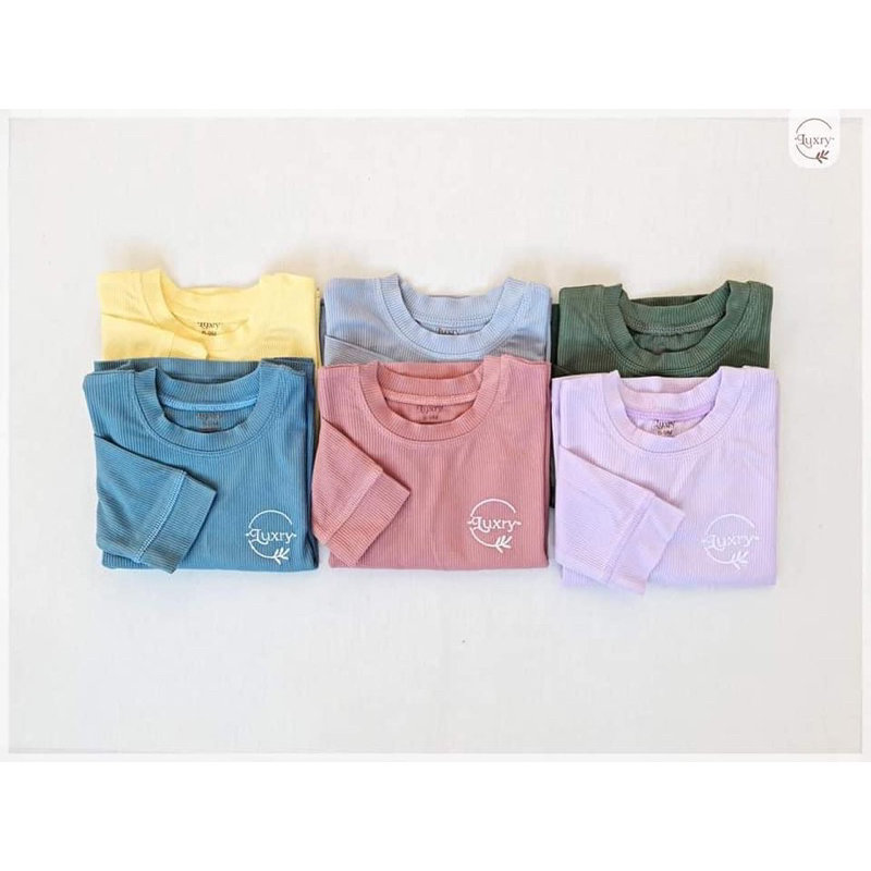 Bộ dài tay Luxry vải sợi tre gân tăm cao cấp cho bé trai bé gái