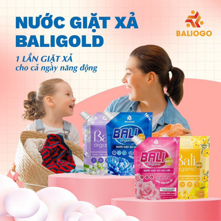 1 Túi Nước giặt xả Cao Cấp Bali gold oganic 3Lit. công nghệ Hàn Quốc giúp lưu hương, mềm vải, an toàn cho da
