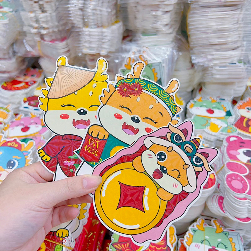 Combo 50 Bao Lì Xì Rồng Vàng Đủ Mẫu Tết 2024 Hình Rồng Ngộ Nghĩnh, Đáng Yêu