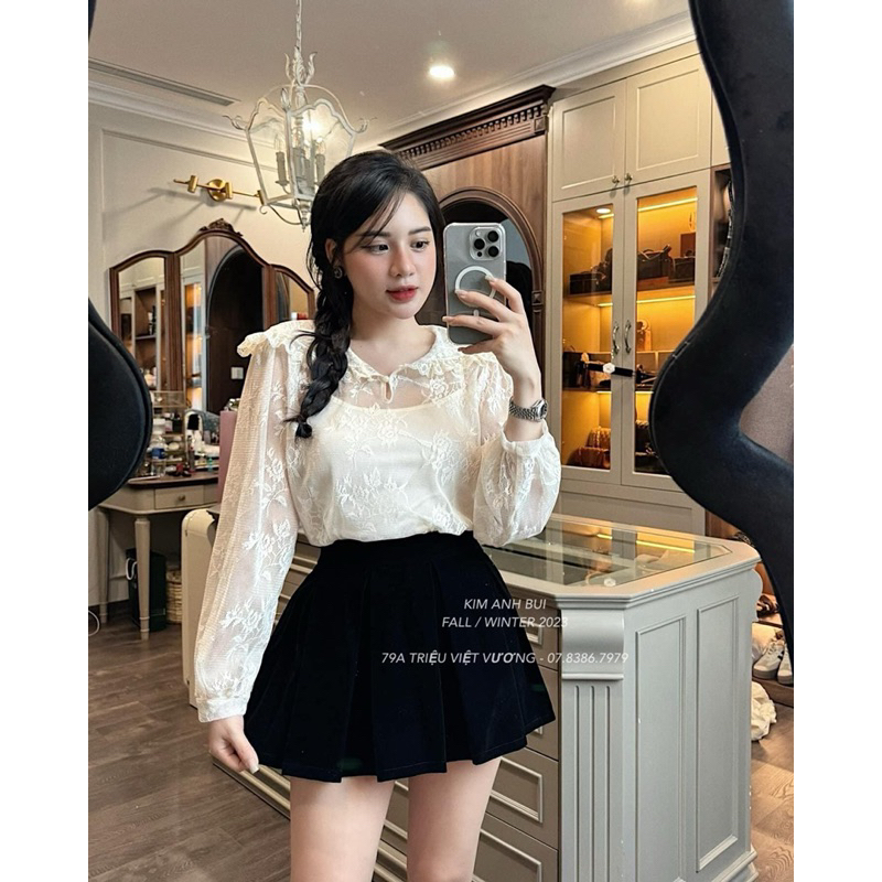 Sơ mi ren cổ bèo  👜 // có sẵn