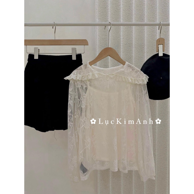 Sơ mi ren cổ bèo  👜 // có sẵn
