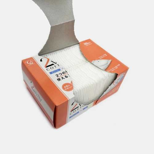 Set 2 hộp bông tẩy trang Cotton labo Clean Puff Nhật Bản siêu thấm hút