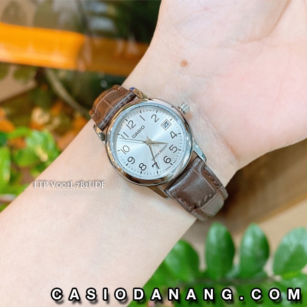 Đồng hồ nữ dây da Casio chính hãng Anh Khuê LTP-V002L-7B2UDF